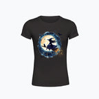 T-shirt damski z nadrukiem - Czarownica i księżyc
