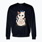 Bluza damska- Haftujący kotek