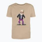T-shirt męski z nadrukiem haftu - Wystrzałowy dziadek