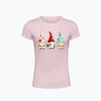 T-shirt damski z nadrukiem - Pracowite gnomy