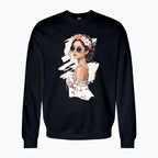 Bluza z nadrukiem - Kobieta z wiankiem
