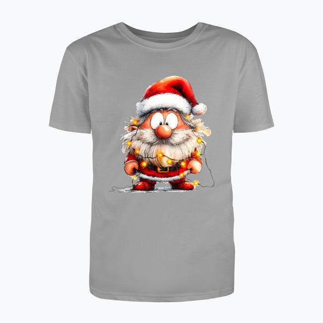 T-shirt męski z nadrukiem - Przystrojony Mikołaj