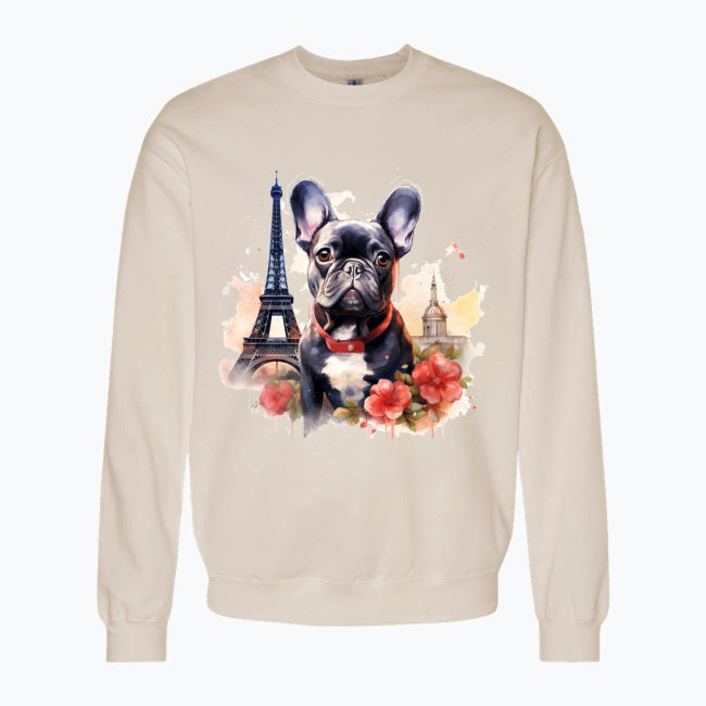 Bluza damska - Buldog w Paryżu