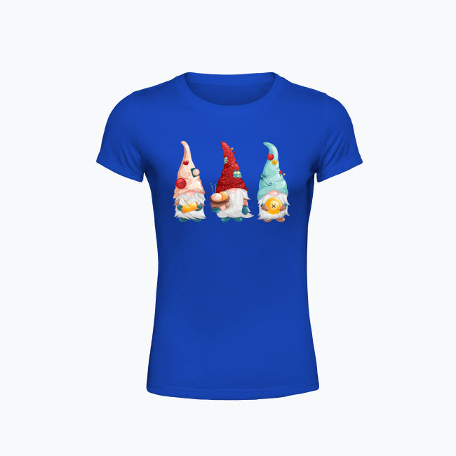 T-shirt damski z nadrukiem - Pracowite gnomy