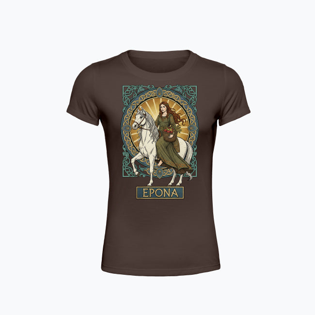 Koszulka damska z nadrukiem - Epona - Mitologia celtycka