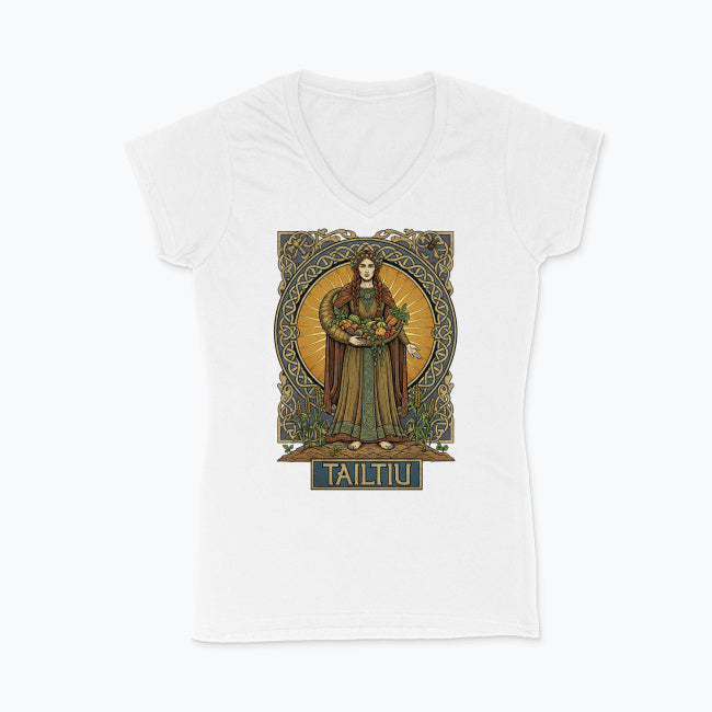 Koszulka damska V-neck - Tailtiu - Mitologia celtycka