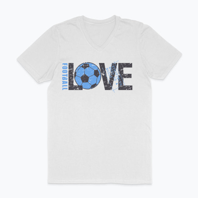 Męska koszulka V-neck - Love football