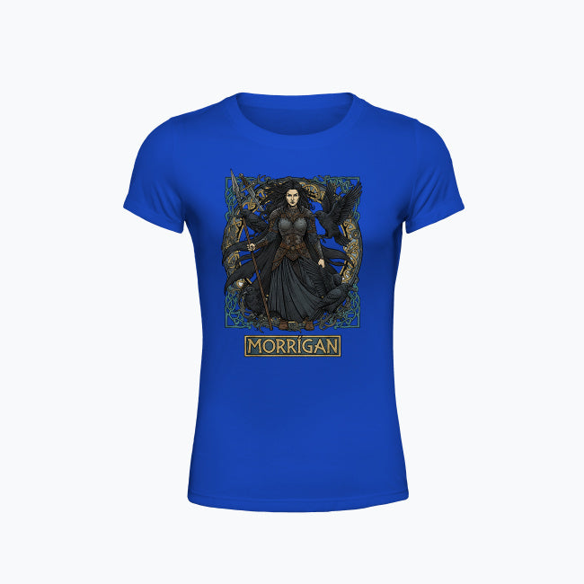 T-shirt damski z nadrukiem - Morrigan - Mitologia celtycka