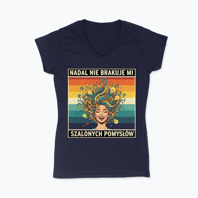 Koszulka damska V-neck - Szalone pomysły
