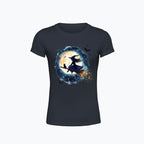 T-shirt damski z nadrukiem - Czarownica i księżyc