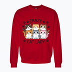 Bluza damska z nadrukiem - Crazy cat lady