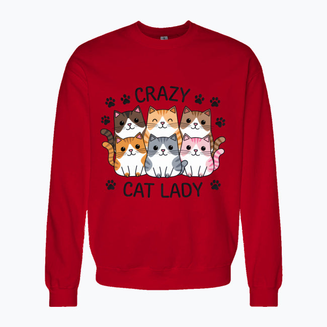 Bluza damska z nadrukiem - Crazy cat lady
