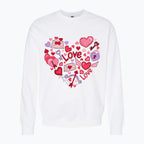 Bluza damska z nadrukiem haftu - Serce Love