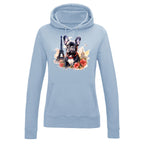 Damska bluza z kapturem - Buldog w Paryżu