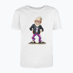 T-shirt męski z nadrukiem haftu - Wystrzałowy dziadek