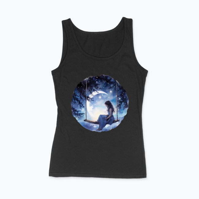 Damski Tank Top - Księżycowa huśtawka