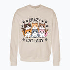 Bluza damska z nadrukiem - Crazy cat lady