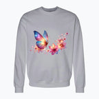 Bluza damska - Motyl z kwiatami