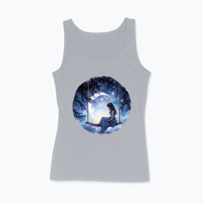 Damski Tank Top - Księżycowa huśtawka