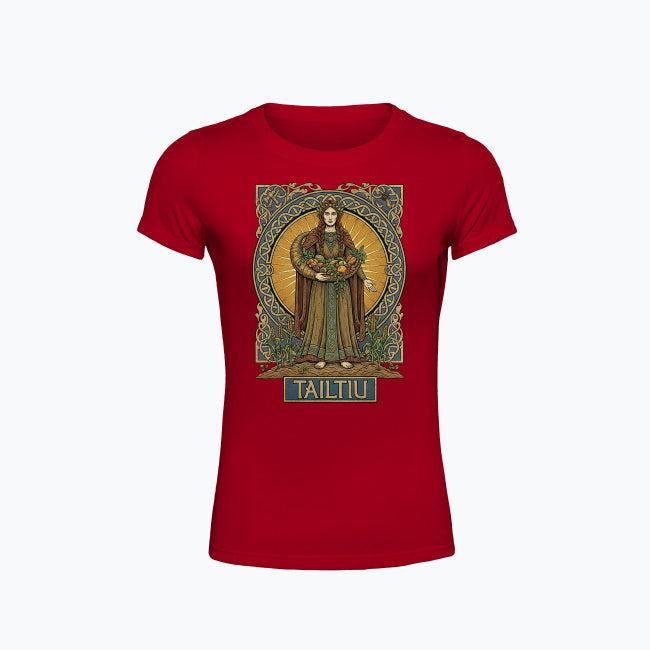 T-shirt damski z nadrukiem - Tailtiu - Mitologia celtycka
