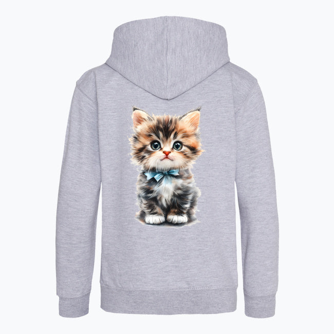 Bluza z nadrukiem -Kotek z Niebieską Kokardką