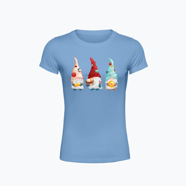 T-shirt damski z nadrukiem - Pracowite gnomy