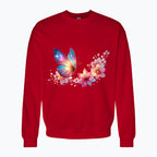 Bluza damska - Motyl z kwiatami