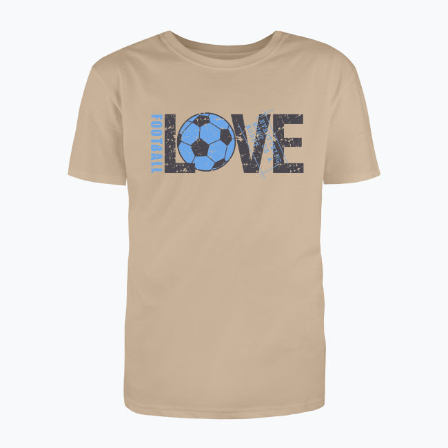 T-shirt męski z nadrukiem - Love football