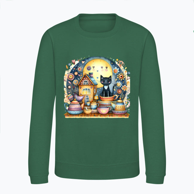 Bluza dziecięca - Kotek w porcelanie