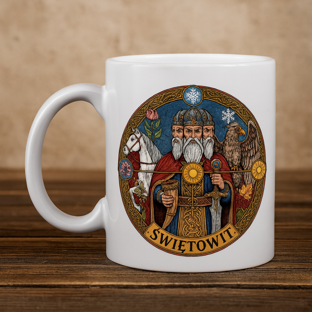 Kubek z nadrukiem - Świętowit - Mitologia słowiańska