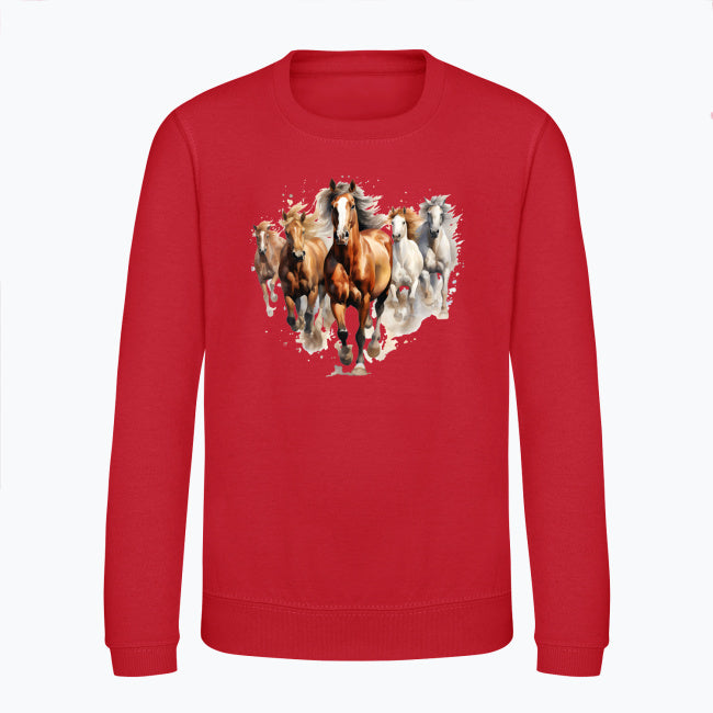 Bluza dziecięca z nadrukiem - Konie w galopie