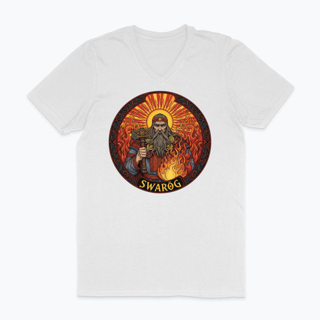 Męska koszulka V-neck - Swaróg - Mitologia słowiańska