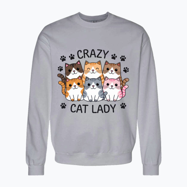 Bluza damska z nadrukiem - Crazy cat lady