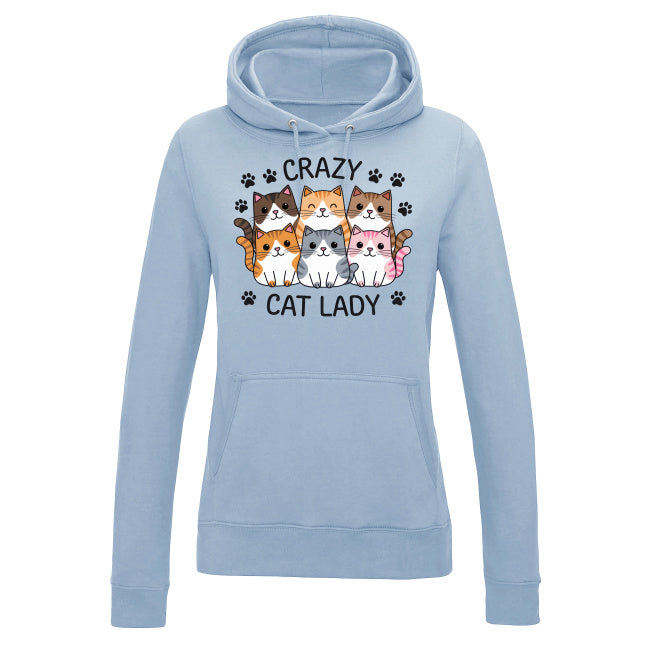 Damska bluza z kapturem  - Crazy cat lady