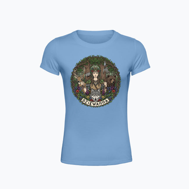 T-shirt damski z nadrukiem - Dziewanna - Mitologia słowiańska