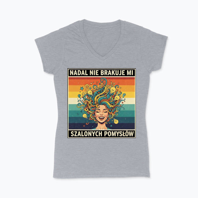 Koszulka damska V-neck - Szalone pomysły