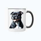 Kubek z kolorowym uchem z nadrukiem - Staffordshire Bull Terrier