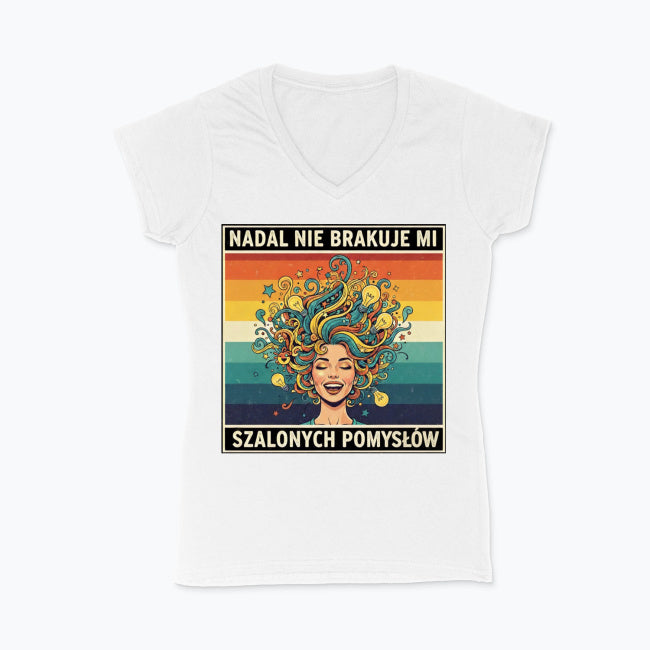 Koszulka damska V-neck - Szalone pomysły