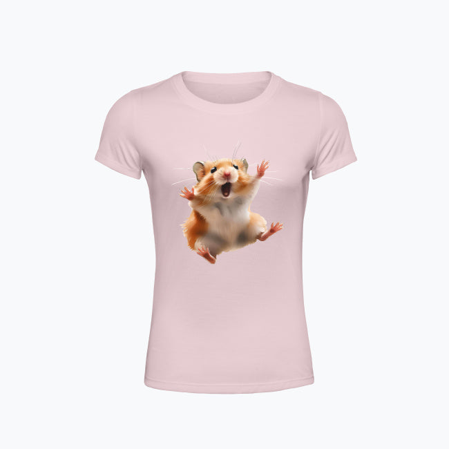 T-shirt damski - Szalony chomik