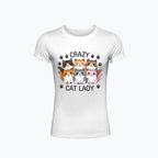 T-shirt damski z nadrukiem - Crazy cat lady