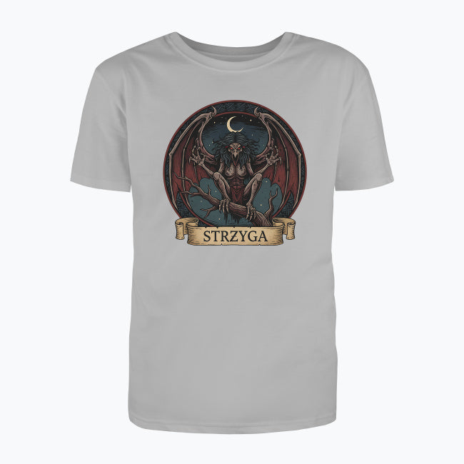 T-shirt męski z nadrukiem - Strzyga - Mitologia słowiańska