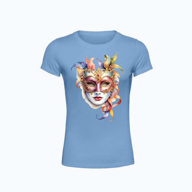 T-shirt damski - Maska karnawałowa