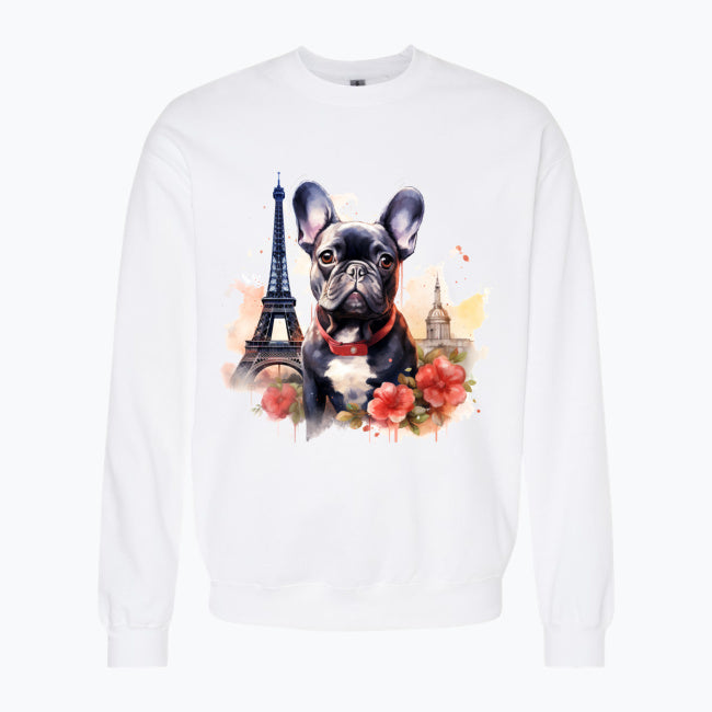 Bluza damska - Buldog w Paryżu