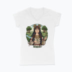 Koszulka damska V-neck - Mokosz - Mitologia słowiańska