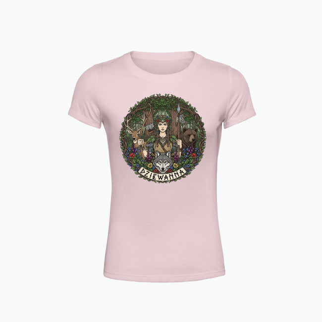 T-shirt damski z nadrukiem - Dziewanna - Mitologia słowiańska
