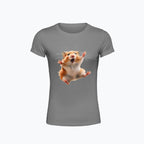 T-shirt damski - Szalony chomik