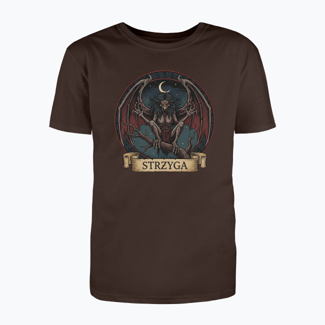T-shirt męski z nadrukiem - Strzyga - Mitologia słowiańska