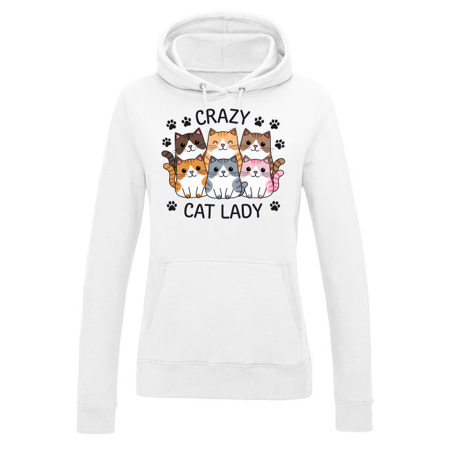 Damska bluza z kapturem  - Crazy cat lady