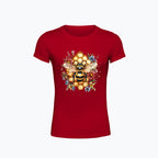 T-shirt damski - Pszczoła na plastrze miodu