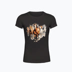 T-shirt damski z nadrukiem - Konie w galopie